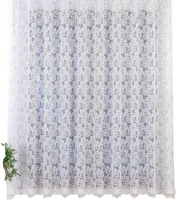 Kész jacquard függöny szalaggal – klasszikus elegancia virágok 250X245