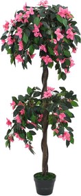 vidaXL zöld/rózsaszín, cserepes műrododendron 155 cm