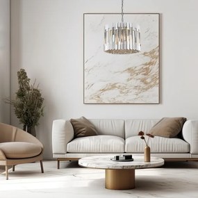 Kristály csillár láncon RITZ 7xE14/40W/230V króm