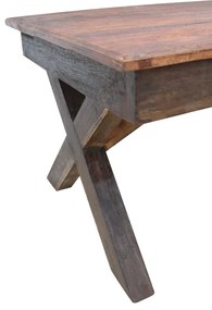 Vegyes újrahasznosított fa dohányzóasztal 110 x 60 x 45 cm