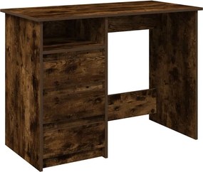 vidaXL füstös tölgy színű szerelt fa íróasztal 102x50x75 cm