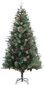 Zöld karácsonyfa fenyőtobozokkal 225 cm