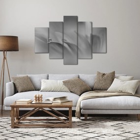 Kép - Csepp a virágon, fekete-fehér (150x105 cm)