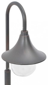 bronzszínű alumínium kerti állólámpa, E27, 120 cm