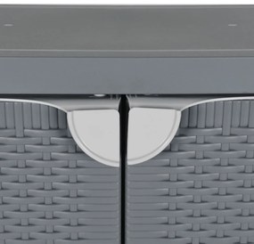 szürke PP rattan kerti tárolószekrény 65 x 45 x 88 cm