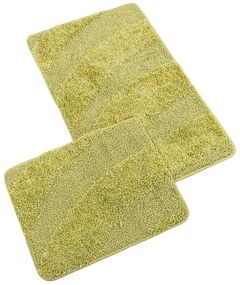 Bellatex Fürdőszoba szőnyeg szett kivágás nélkül BANYSILVER zöld, 60 x 100, 60 x 50 cm