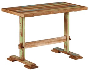 tömör újrahasznosított fa étkezőasztal 110x55x78 cm