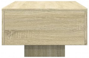 sonoma tölgy színű szerelt fa dohányzóasztal 100 x 49,5 x 31 cm