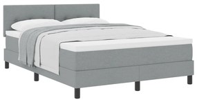 vidaXL Boxspring Ágy Matraccal Világosszürke 140x200 cm Szövet