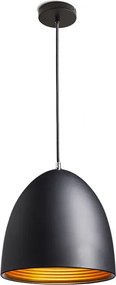 RENDL CARISSIMA 30 závěsná matná černá/zlatá 230V E27 42W