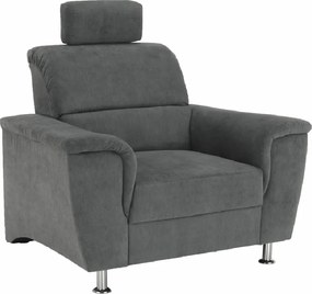 Fotel, szürke szövet, SANTIAGO