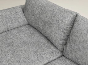 Szürke zsenília kinyitható-tárolóhelyes sarokkanapé (jobb oldali-heverő résszel) Leon – Maison de Rêve