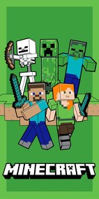Minecraft Attack fürdőlepedő, strand törölköző 70x140cm (Fast Dry)