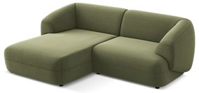 Zöld bársony sarokkanapé (bal oldali) Moana – Makamii