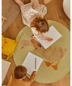 Világossárga pamut gyerek szőnyeg ø100 cm Milu – Kave Home