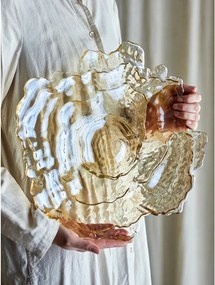 Bézs üveg tál ø 38,5 cm Asimi – Bloomingville