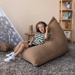 Krémszínű buklé babzsákfotel Razz – SLOWDOWN