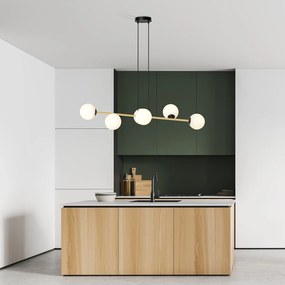 Emibig modern függeszték gravity fehér fekete arany emi1241/6