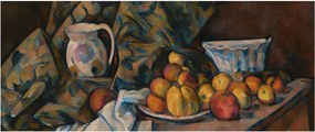 Kép - Paul Cézanne, Still Life with Apples and Peaches, reprodukciók (120x50 cm)