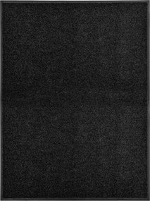 vidaXL fekete kimosható lábtörlő 90 x 120 cm