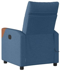 kék szövet elektromos dönthető masszázsfotel