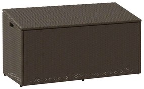 vidaXL barna polyrattan kerti tárolóláda 110x50x58 cm