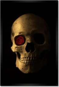 Poszterek keretben 40x60 Koponya rózsával