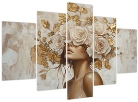 Kép - Lány rózsákkal (150x105 cm)
