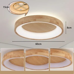 Brilagi-LED mennyezeti lámpa FALCON WOOD LED/40W/230V 3000/4000/6000K 60 cm fa