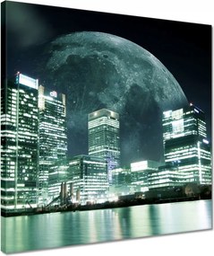 Vászonkép 40x40 Hold a város felett