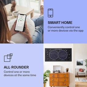 Klarstein Wonderwall Air Art Smart, infravörös hősugárzó, 120 x 60 cm, 700 W, égbolt térkép