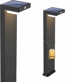 LED-es napelemes kerti lámpa Beszúrható oszlop Alumínium mozgásérzékelő Usb C