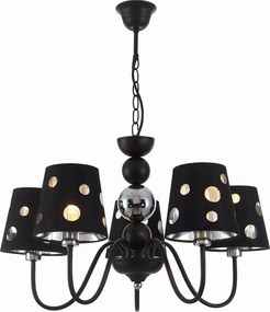 Batley Függőlámpa 5X60W E14 Fekete