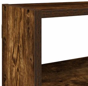 füstös tölgy színű szerelt fa fali kockapolc 7 rekeszes színű