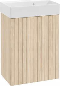 Függő fürdőszoba szekrény mosdóval Vicenza tölgy 50x70cm