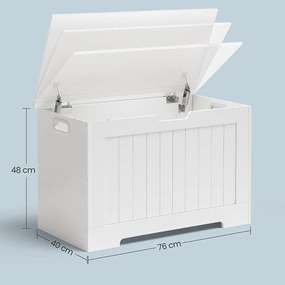 Tárolópad GRETA, 76x48x40 cm, fehér Vasagle