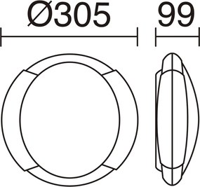 Novolux MIT 206A-G05X1A-02 Süllyesztett mennyezeti lámpa 1x23W/E27 IP54