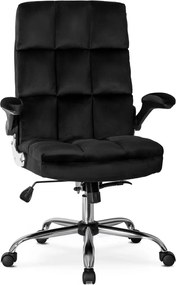 LONDON forgószék fekete bársony