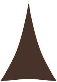 barna háromszög alakú oxford-szövet napvitorla 4x5x5 m