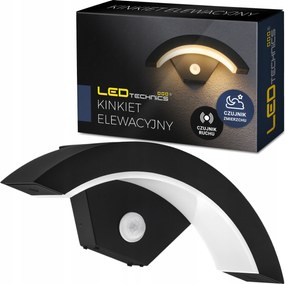 Kültéri Led fali lámpa Homlokzati lámpa IP65 Alkonyat mozgásérzékelő