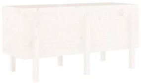 fehér tömör fenyőfa kerti magaságyás 121 x 50 x 57 cm