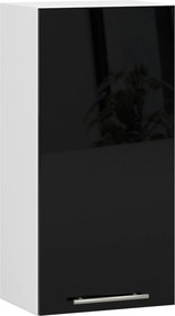 Függő Konyhaszekrény Olíva W 40cm Fehér-fekete Fényes H720 Akd