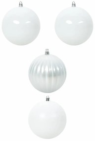 Karácsonyi Díszgömb Készlet 4 pcs Fehér