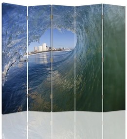 Gario Paraván Wave a városra nézo kilátással Méret: 180 x 170 cm, Kivitelezés: Forgó paraván 360°
