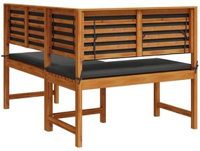 Kerti Sarok Pad Barna 140 x 100 x 91cm Tömör akácfa