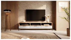 Tv szekrény/asztal Ricko 3D  (természetes tölgy + fehér). 1098752