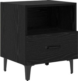 vidaXL Éjjeliszekrény fiókkal Musta tammi 40 x 35 x 47.5 cm Faanyag