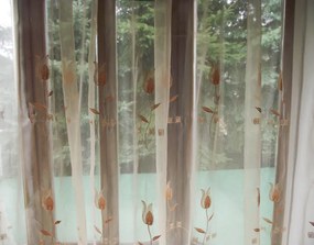 Janka Barack Organza függöny 250 x 250 cm tulipános