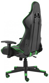 zöld PVC forgó gamer szék