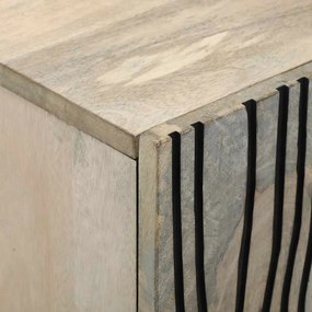 TV szekrény Fehér 160 x 30 x 30.5 cm tömör mangófa